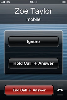 When you have an ongoing call, the new call is indicated by a sound signal and a call waiting menu will be displayed.Press Hold Call + Answer.The active call is put on hold and the other call is answered.