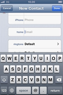 Press Email and key in the required email address.