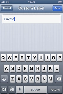 Key in the required text and press Save.