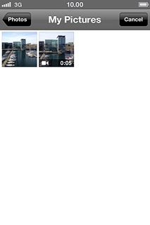 Press the required picture or the required video clip.