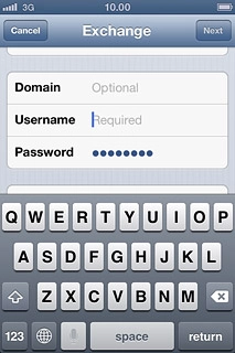 Press Username and key in your username for the server.