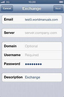Press Server and key in the name of the required server.