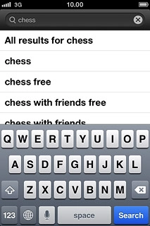 Key in the name of the required app and press Search.