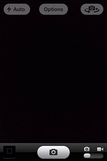 If the camera is turned on:Press the indicator in the bottom right corner of the display and drag it right.