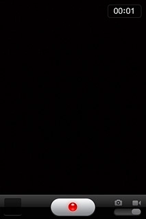 Press the record icon to stop recording.The video clip is automatically saved.