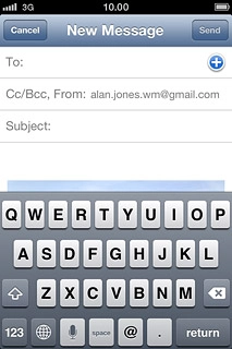 An email message containing the picture or video clip is created.Press To and key in the first letters of the required contact.