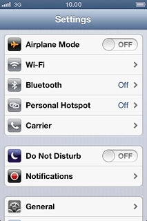Press Personal Hotspot.