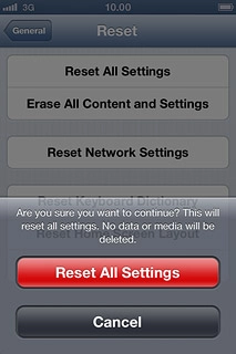 Press Reset All Settings.Your phone is restarted.