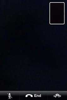 Press the camera icon.Depending on the current setting the front or back camera is turned on.