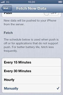 Press the required period or Manually.