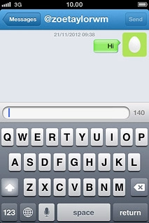 Press the text input field.
