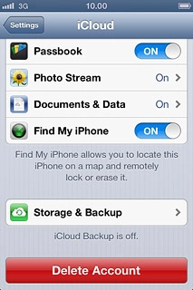 Press Storage & Backup.