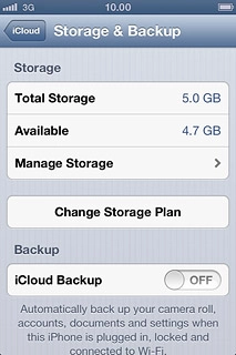 Press the indicator next to iCloud Backup to turn on the function.