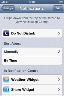 Press the required menu item.