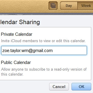 Key in the required email address and select OK.
