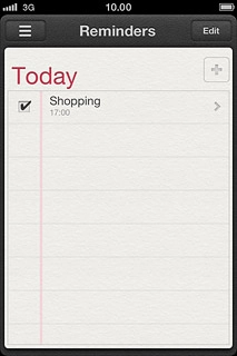 When the box next to the reminder is ticked (V), the reminder is marked as complete.