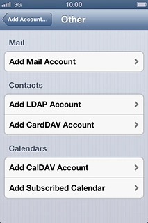 Press Add Mail Account.
