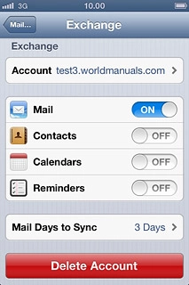 Press Delete Account.