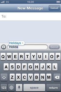 To insert the suggested word:Press space.