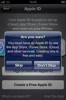 Press Skip.Follow the instructions on the display to activate your phone.