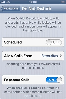 Press the indicator next to Scheduled to turn on the function.