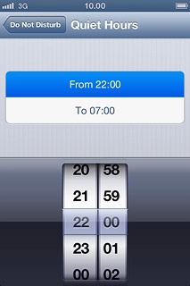 Press Do Not Disturb to go back to the settings.
