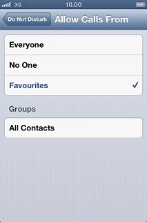 Press Everyone, No One, Favourites or the required group.