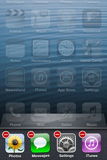 Press the end application icon to end the required application.