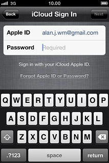Press Password and key in the password for your Apple ID.