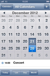 Go to the required date.Press the add appointment icon.