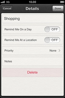 If you select Remind Me On a Day: