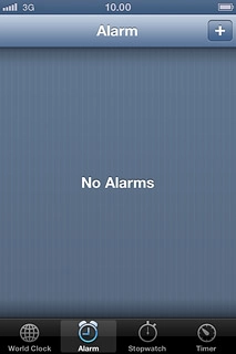 Press the add alarm icon.