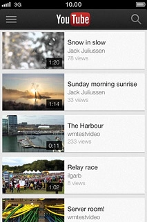 You can now use the application.Please note that YouTube isn't part of the original application package and therefore only a general description is given here.You have a number of options, such as:Search for video clipsSearch for video clips in a categoryIf you have a YouTube account and you log on, you can also:Upload video clipsShare video clipsCreate playlistsRate video clips
