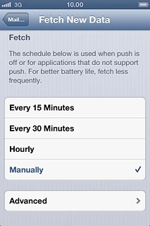 Press Mail... to save the settings.
