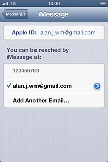 Follow the instructions on the display to log on.Press Add Another Email....