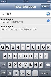 Key in the first letters of the required contact.Matching contacts are displayed.Press the required contact.