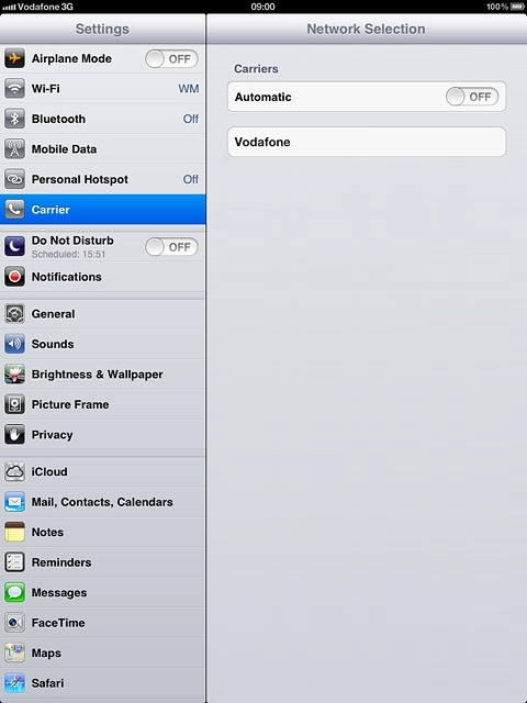 Press the required network.Your display will tell you if you've access to the network you've chosen.