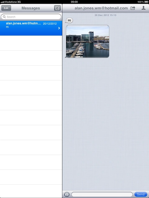 Press the required sender.