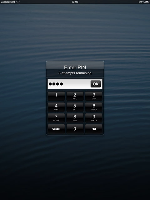 Key in your PIN and press OK.