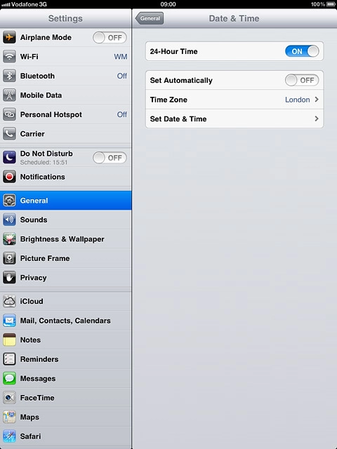 Press Time Zone.Key in the name of the required city.Results matching what you key in are displayed.