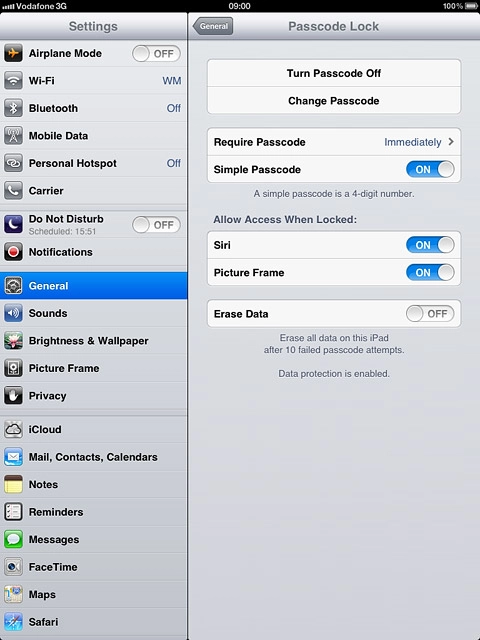 Press Change Passcode.