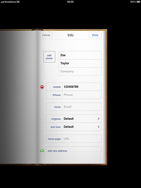 Press Email and key in the required email address.
