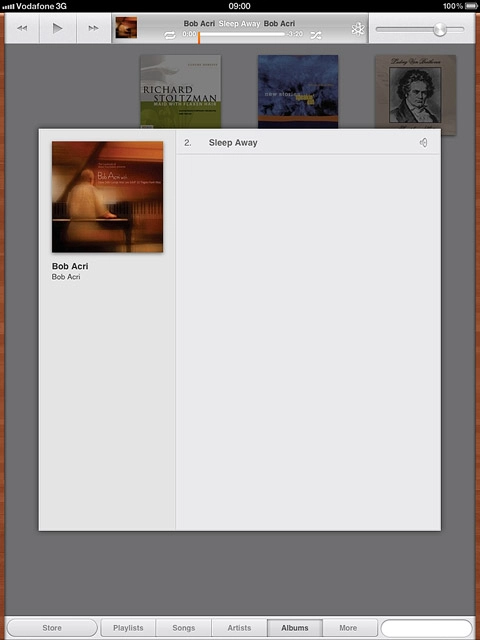 Press the required audio file.