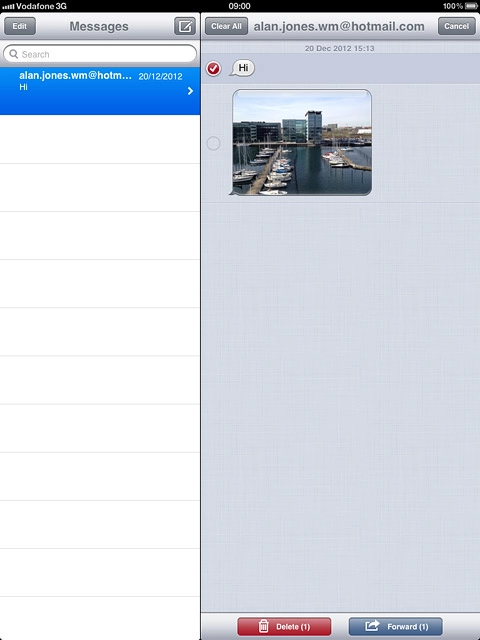 Press Forward.Key in the first letters of the required contact.Matching contacts are displayed.