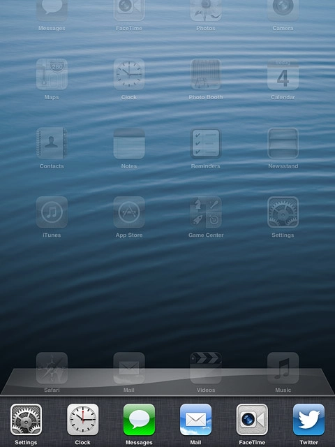 Press and hold any menu item until the menu items start to jiggle.