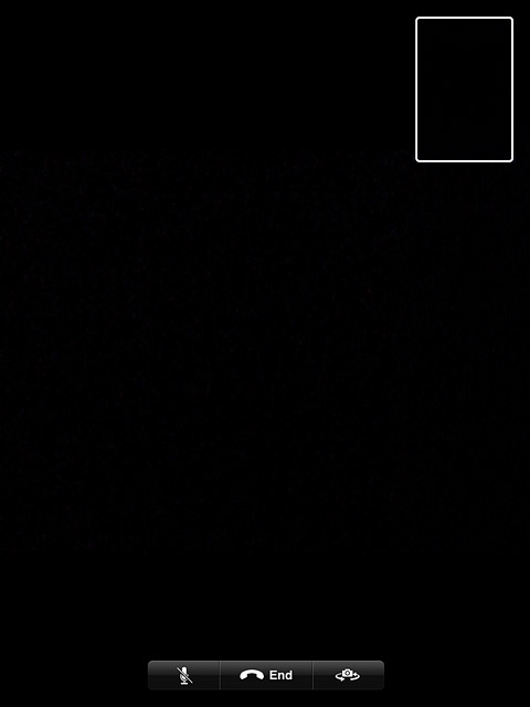Press the camera icon.Depending on the current setting the front or back camera is turned on.