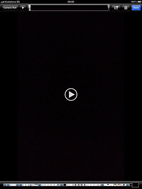 Press the start or stop point on the film strip at the top of the display and drag it to the required position.