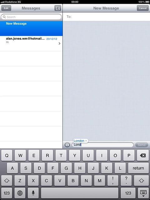 To insert the suggested word:Press space.
