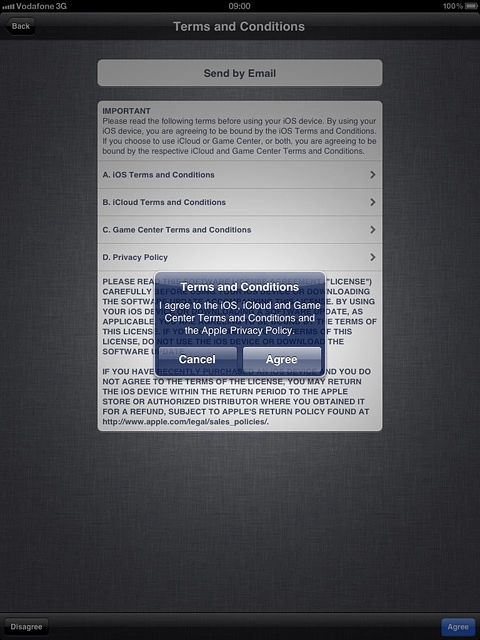 Press Agree to confirm.