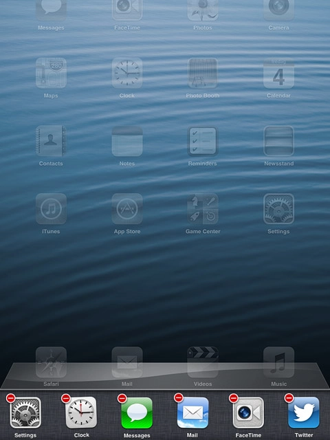 Press the end application icon to end the required application.